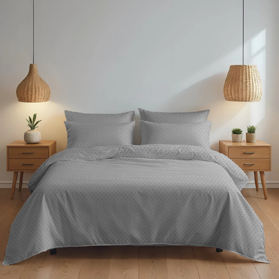 Pillow Cover - 500TC Swiss Dot - Paloma Grey