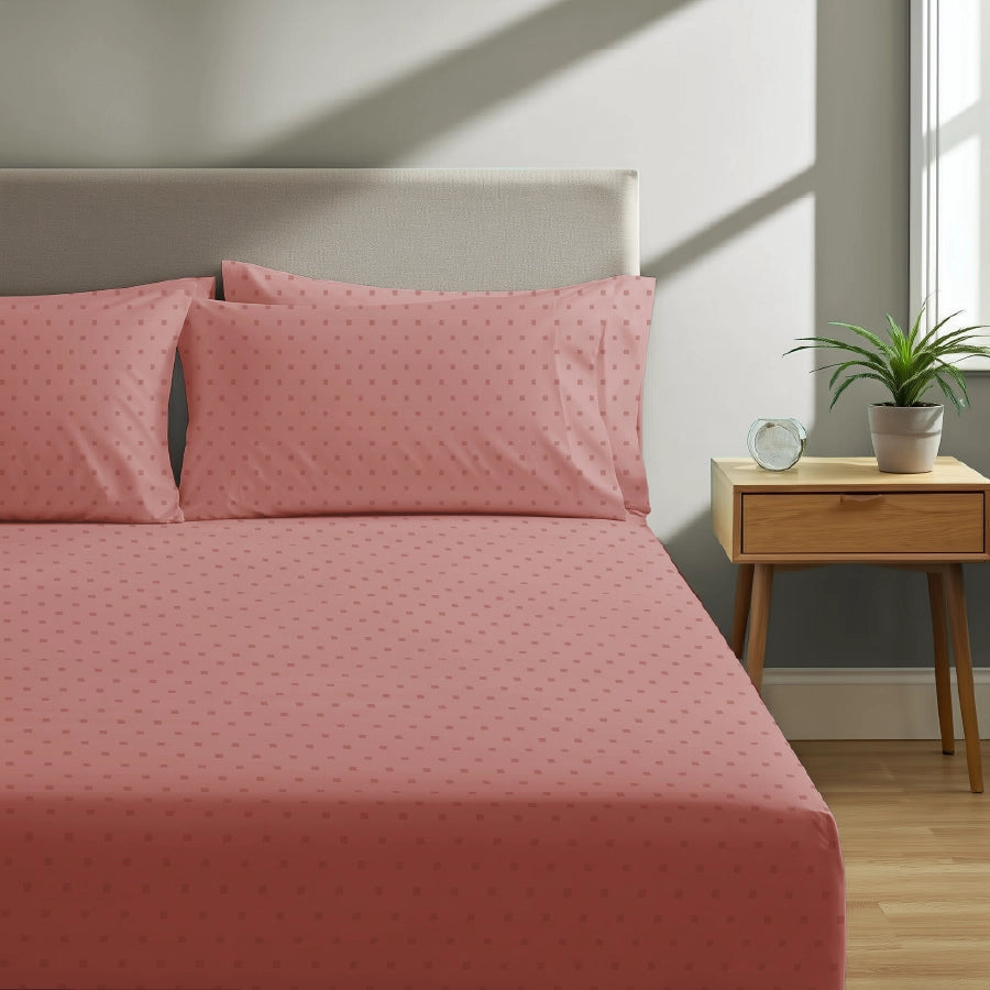 Fitted Set - 500TC Swiss Dot - Desert Sand - Queen & King