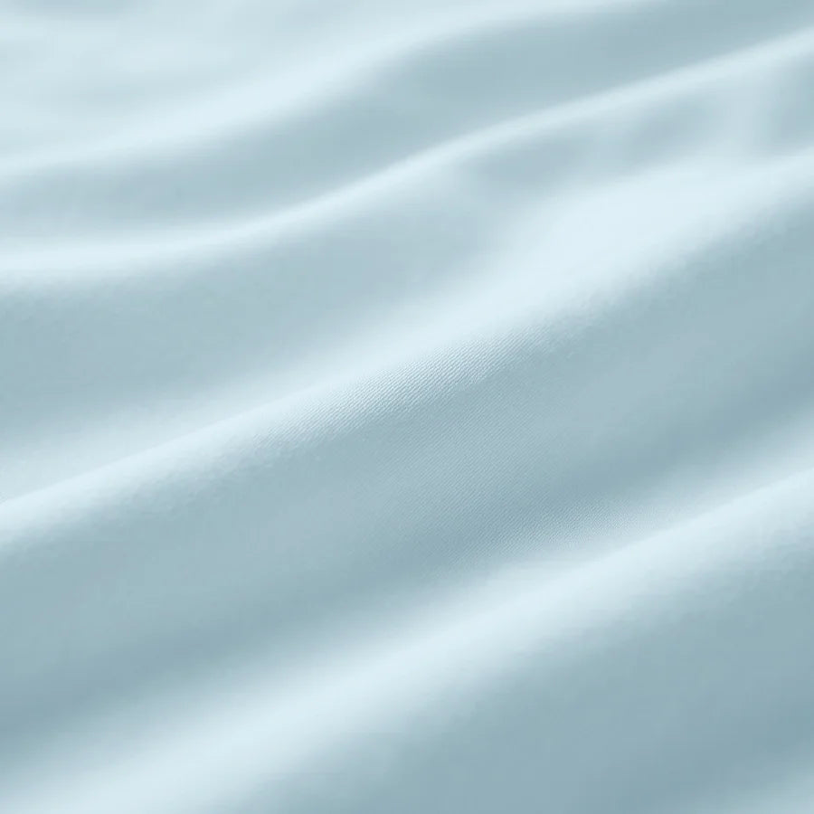 Bedsheet Set | 600TC Solid | 100% Cotton King Size Bedsheet + 4 Pillow Cases - solid-pale-blue