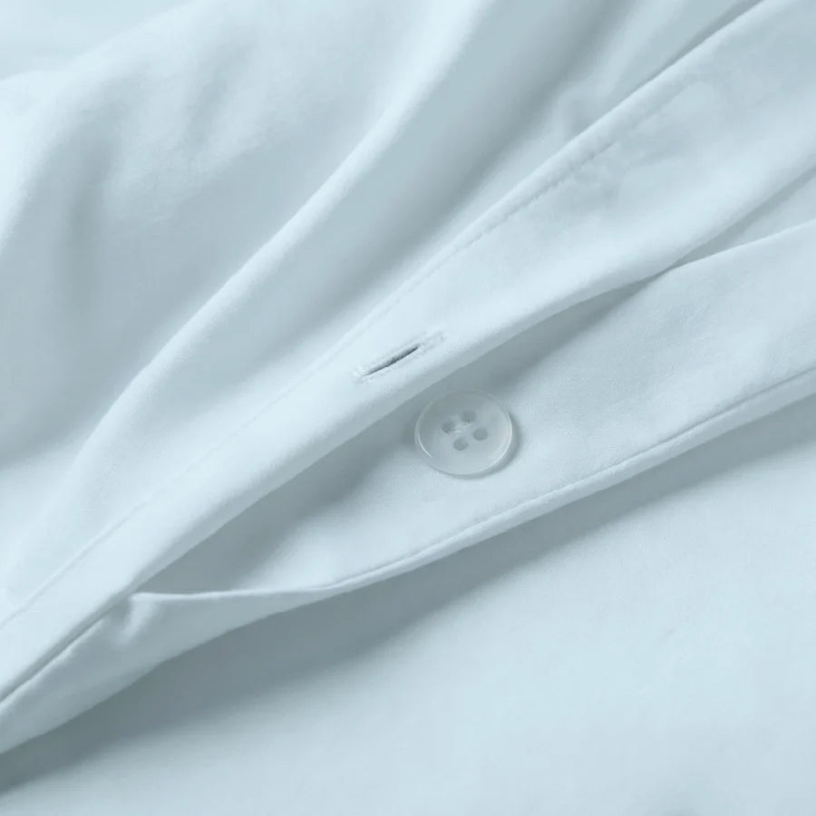 Duvet Cover | 600TC Solid | 100% Cotton | Size : Double - solid-pale-blue