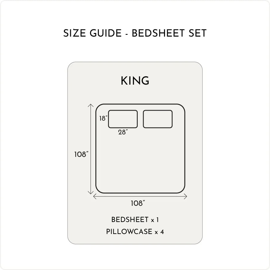 Bedsheet Set | 600TC Solid | 100% Cotton King Size Bedsheet + 4 Pillow Cases - solid-pale-blue