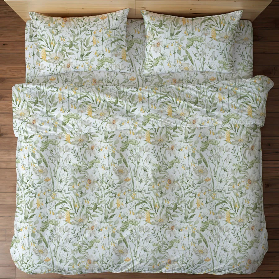 Bedsheet Set - Aquarelle Garden - Single & King - 200TC - Size Single