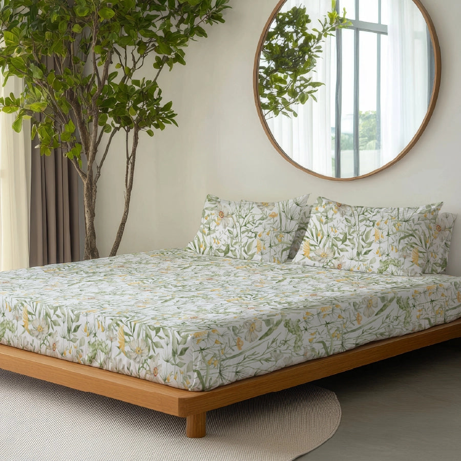 Bedsheet Set - Aquarelle Garden - Single & King - 200TC