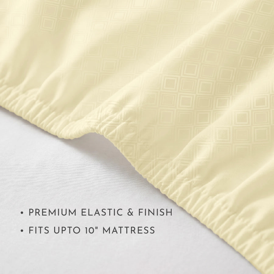 Fitted Sheet Set - Dazzling Diamond - Ivory