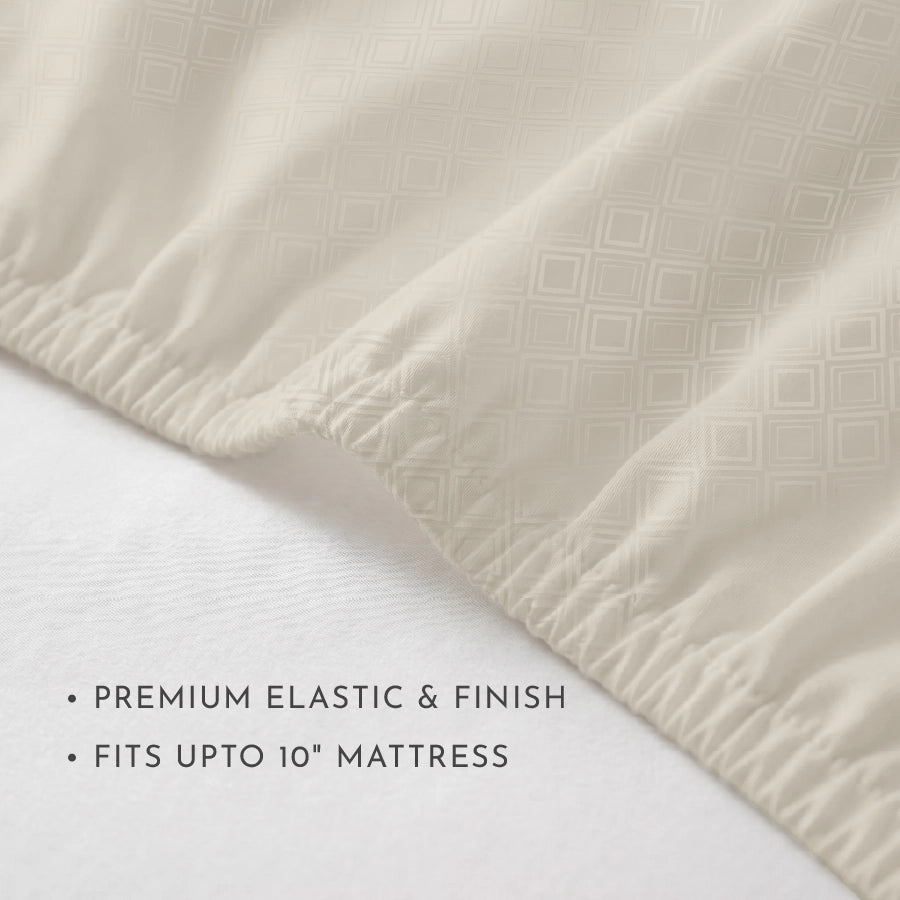 Fitted Sheet Set - Dazzling Diamond -beige