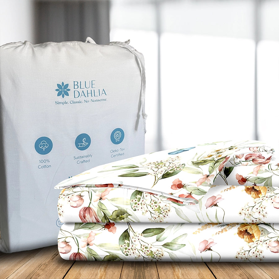 Quilt / AC Comforter - Autumn Flora - Autumn_White - Double - 300TC
