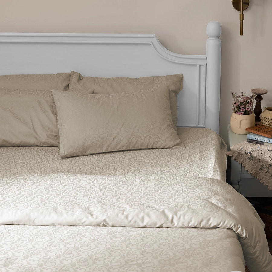 Bedsheet Set - Blooming Coral Jacquard - King [300JACSSBCT]