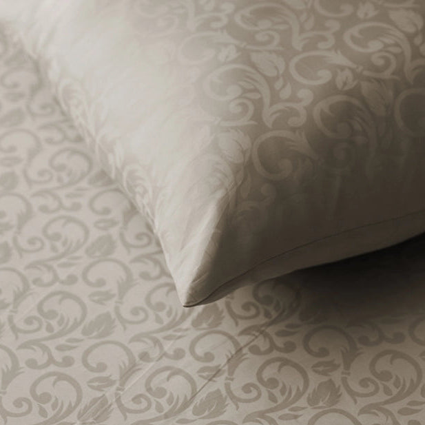 Fitted Set - Blooming Coral Jacquard - Queen & King [BD300JBFSPT]