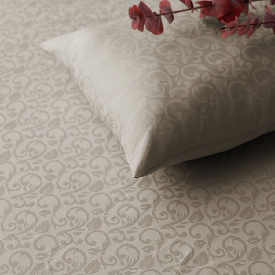 Fitted Set - Blooming Coral Jacquard - Queen & King [BD300JBFSPT]