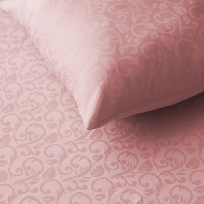 Pillow Cover - Blooming Coral Jacquard - Blooming Coral Ivory