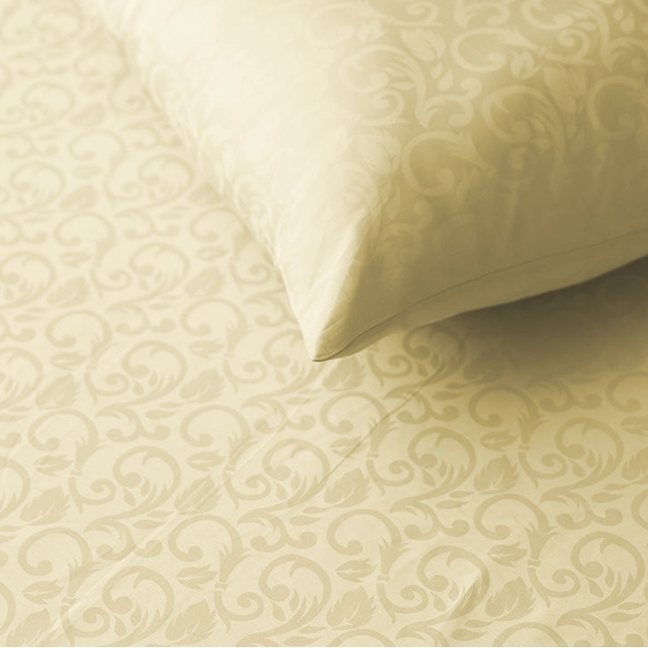 Bedsheet Set - Blooming Coral Jacquard - Ivory - King
