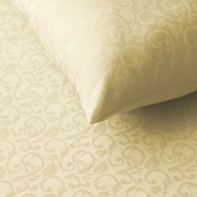 Fitted Set - Blooming Coral Jacquard - Ivory - Queen & King