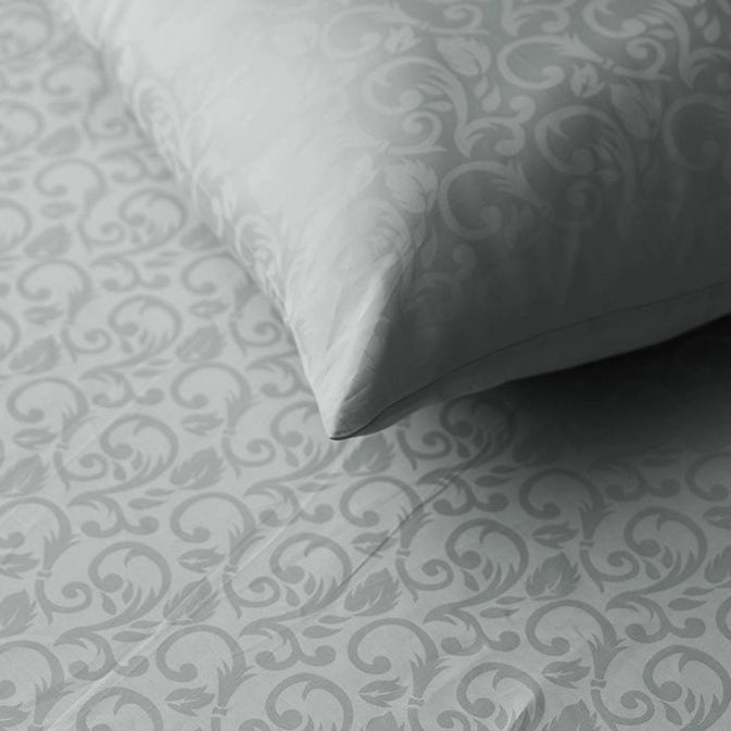 Duvet Cover - Blooming Coral Jacquard - Double [Duvet Cover - Blooming Coral Jacquard - Light Grey - Double]