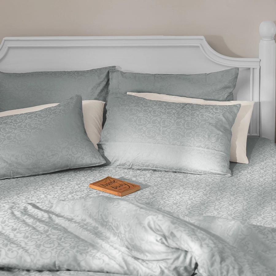 Pillow Cover - Blooming Coral Jacquard [Pillow Cover - Blooming Coral Jacquard - Light Grey]