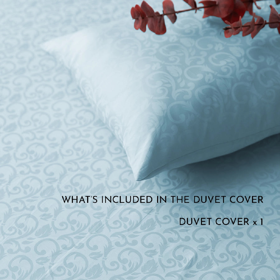 Duvet Cover - Blooming Coral Jacquard - Blooming Coral Light Grey, Blooming Coral Ivory - Double