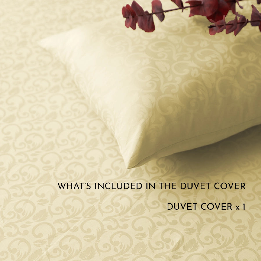 Duvet Cover - Blooming Coral Jacquard - Double [Duvet Cover - Blooming Coral Jacquard - Ivory - Double]