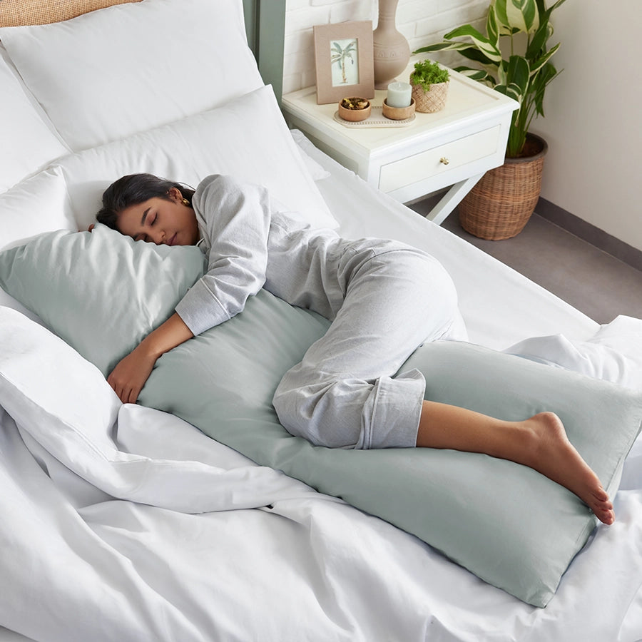 Cuddle Pillow Cover - 200TC [Cuddle Pillow Cover - 200TC - solid-white & solid-laurel-green & solid-light-grey & solid-beige]