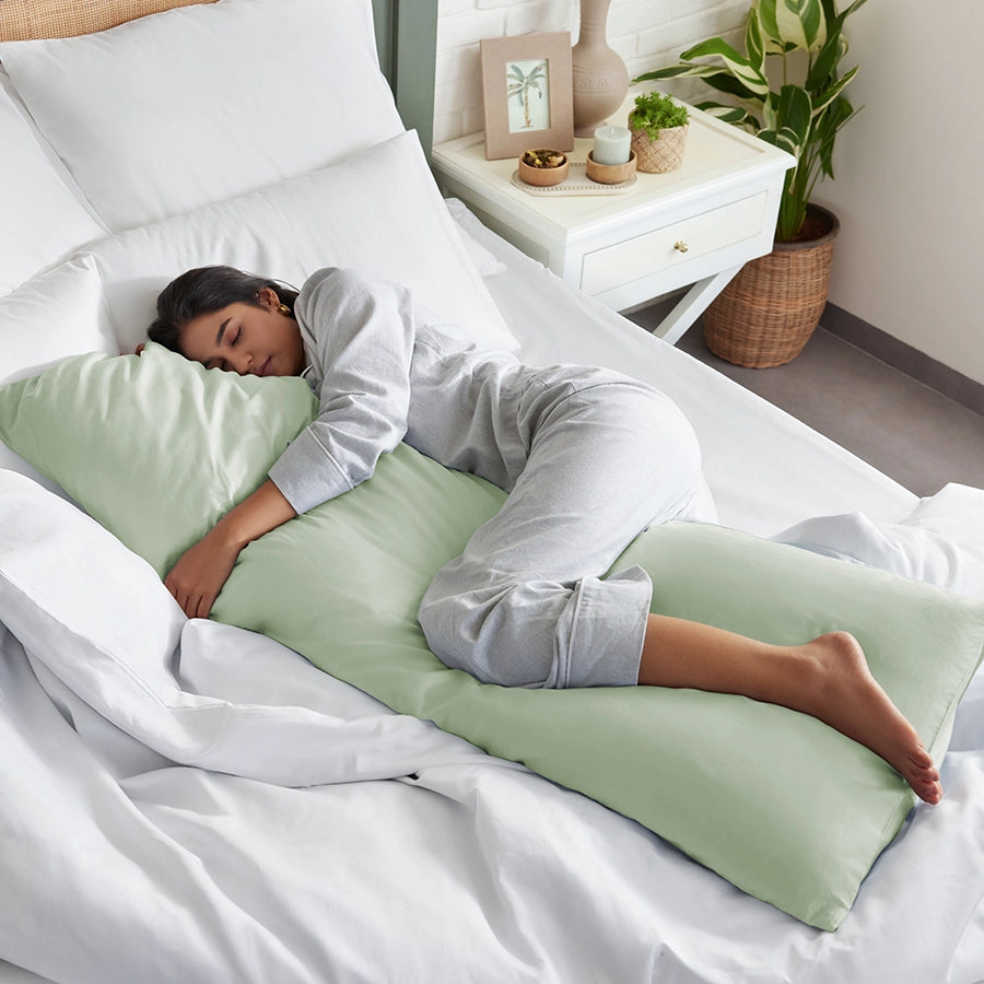 Cuddle Pillow Cover [Cuddle Pillow Cover - 200TC - Grey - solid-white & solid-laurel-green & solid-light-grey & solid-beige]