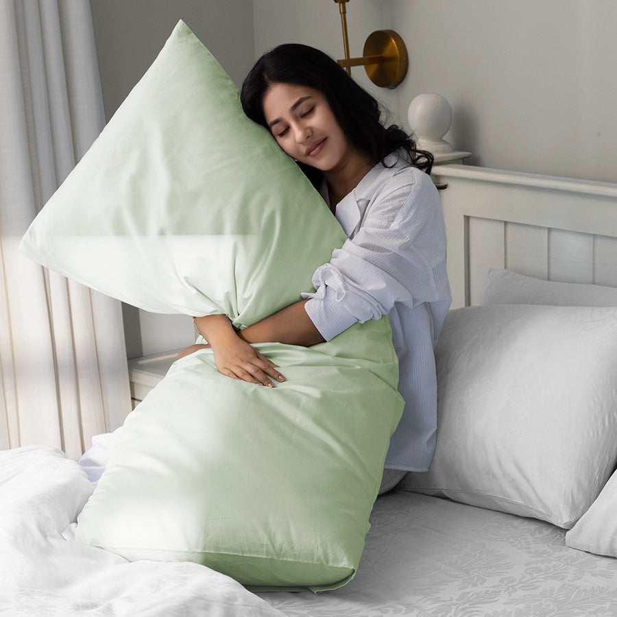 Cuddle Pillow Cover [Cuddle Pillow Cover - 200TC - Grey - solid-white & solid-laurel-green & solid-light-grey & solid-beige]