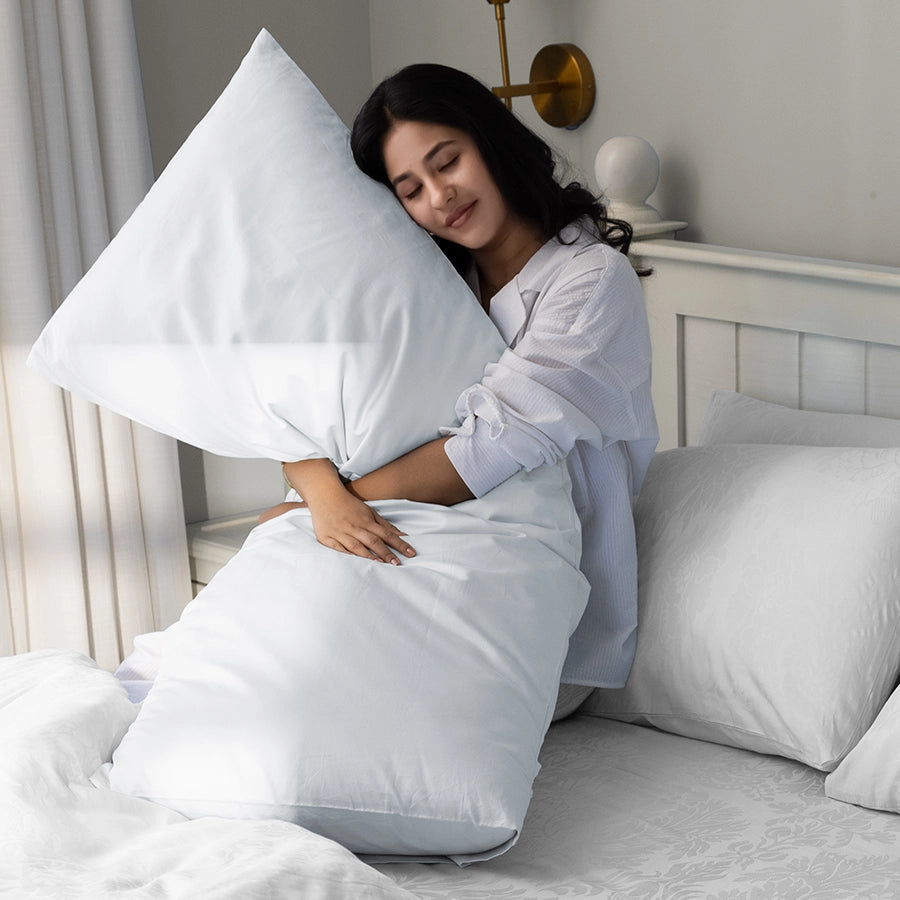 Cuddle Pillow Cover [Cuddle Pillow Cover - 200TC - White - solid-white & solid-laurel-green & solid-light-grey & solid-beige]