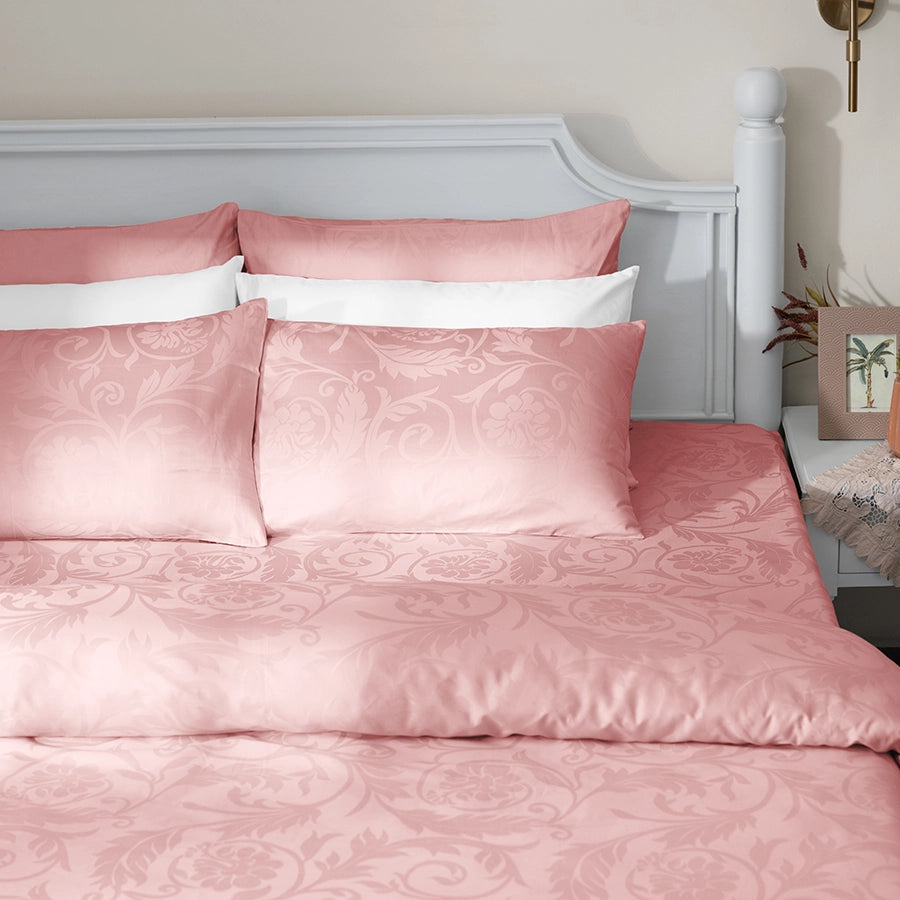 Duvet Cover - Bold Floral - Jacquard - Bold Floral Beige - Double