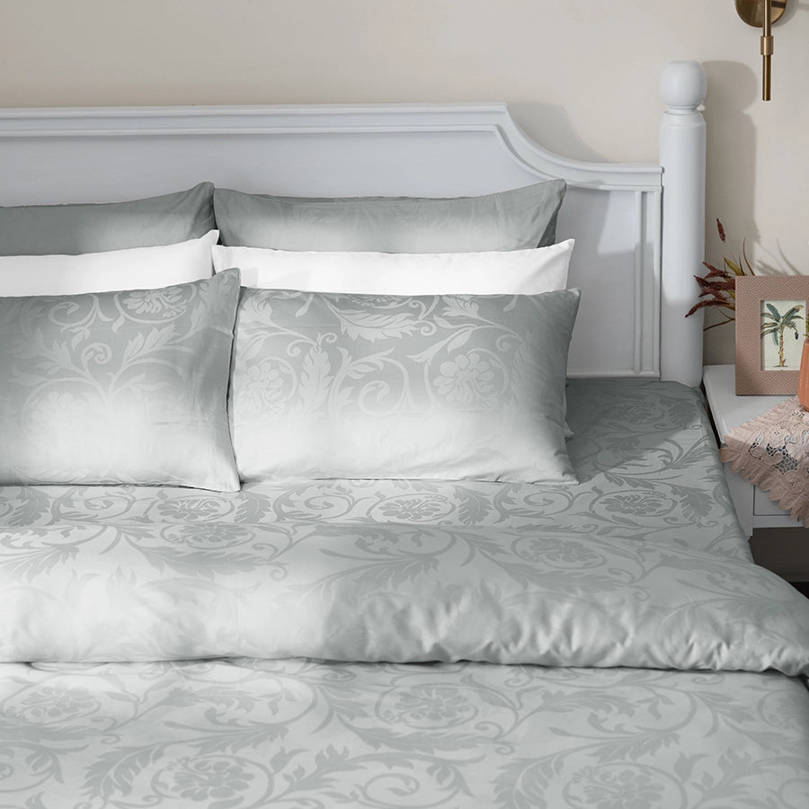 Pillow Cover - Bold Floral Jacquard [Pillow Cover - Bold Floral Jacquard - Light Grey]