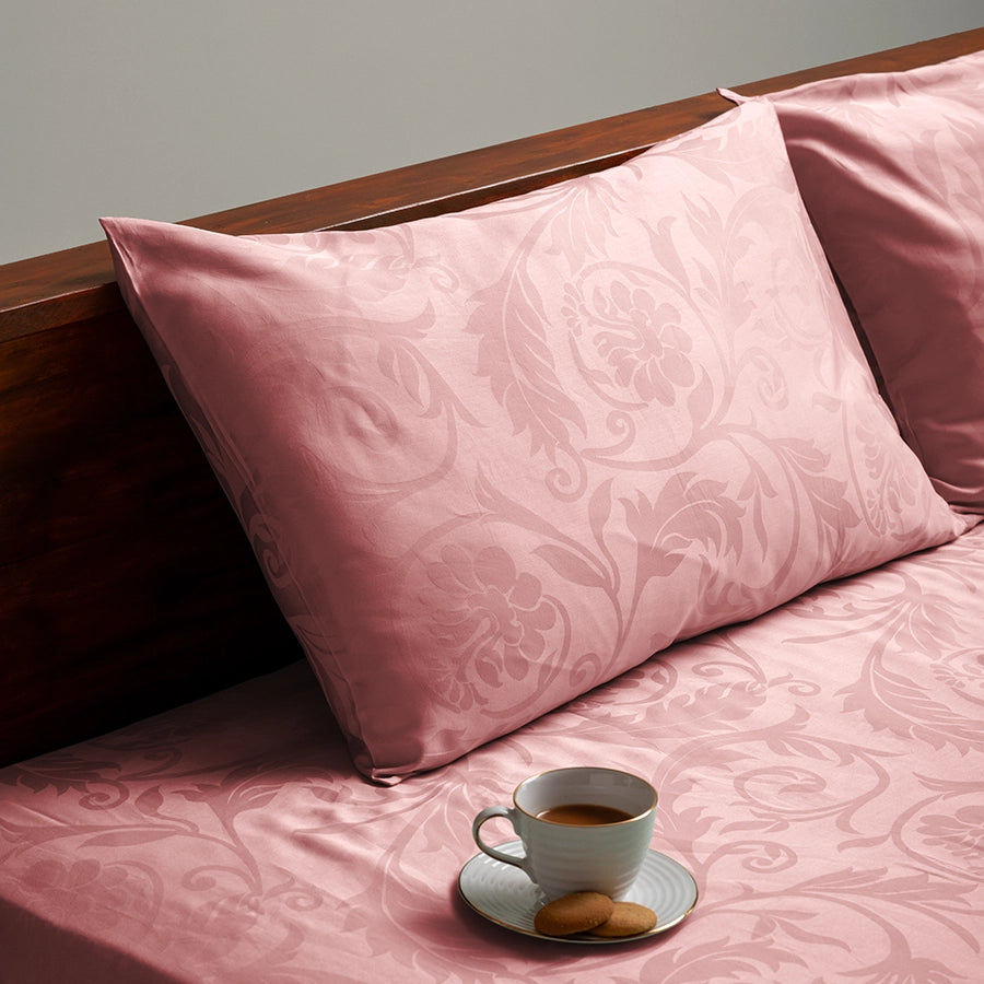 Duvet Cover - Bold Floral - Jacquard - Bold Floral Beige - Double