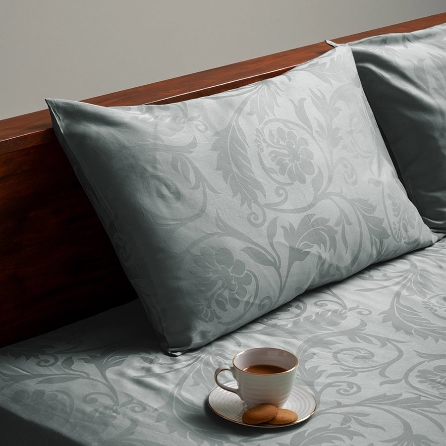 Pillow Cover - Bold Floral Jacquard [Pillow Cover - Bold Floral Jacquard - Light Grey]