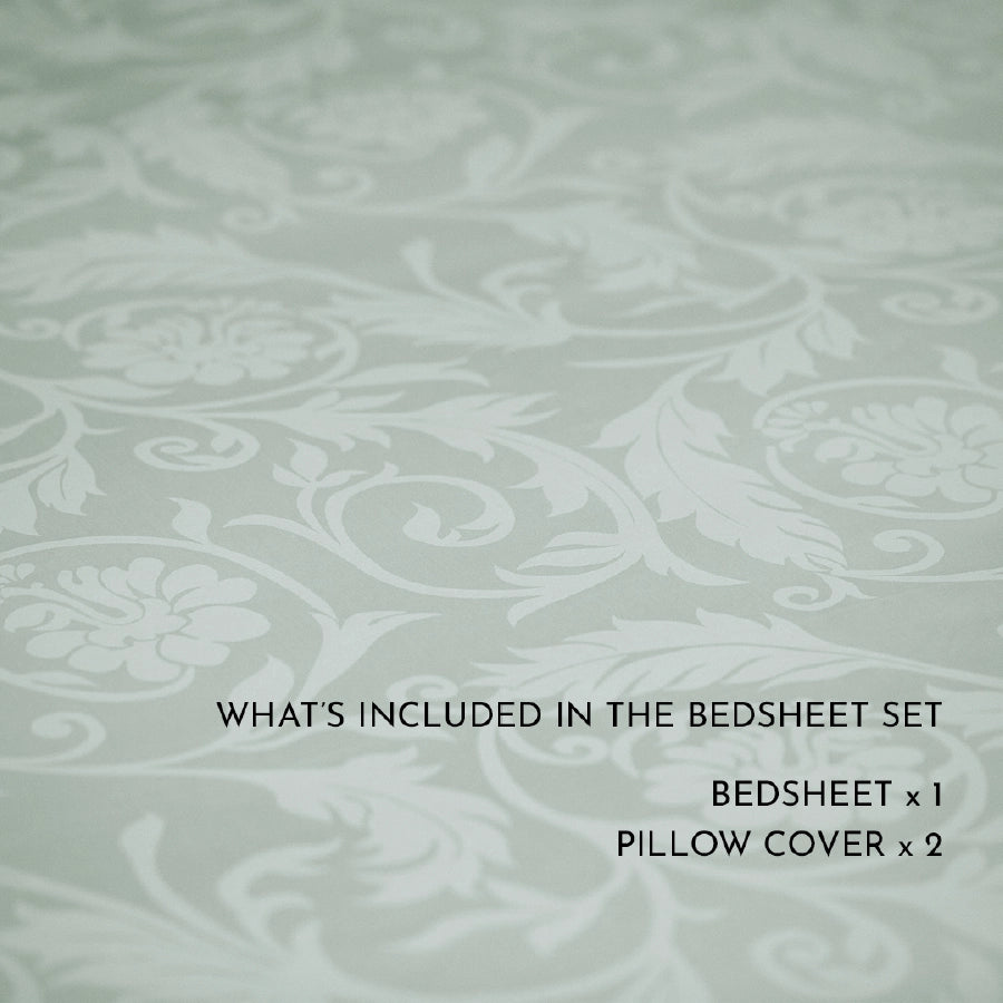 Bedsheet Set - Bold Floral Jacquard - King