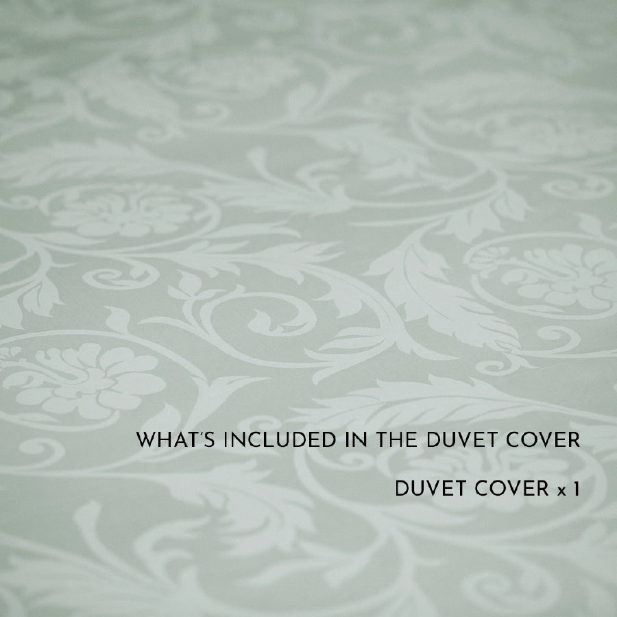 Duvet Cover - Bold Floral - Jacquard - Double [Duvet Cover - Bold Floral - Jacquard - Sage - Double]