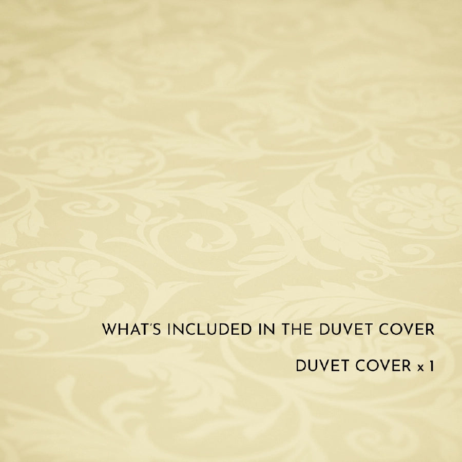 Duvet Cover - Bold Floral - Jacquard - Double [Duvet Cover - Bold Floral - Jacquard - Ivory - Double]