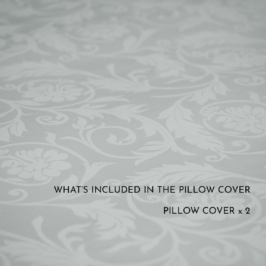 Pillow Cover - Bold Floral Jacquard [Pillow Cover - Bold Floral Jacquard - Light Grey]