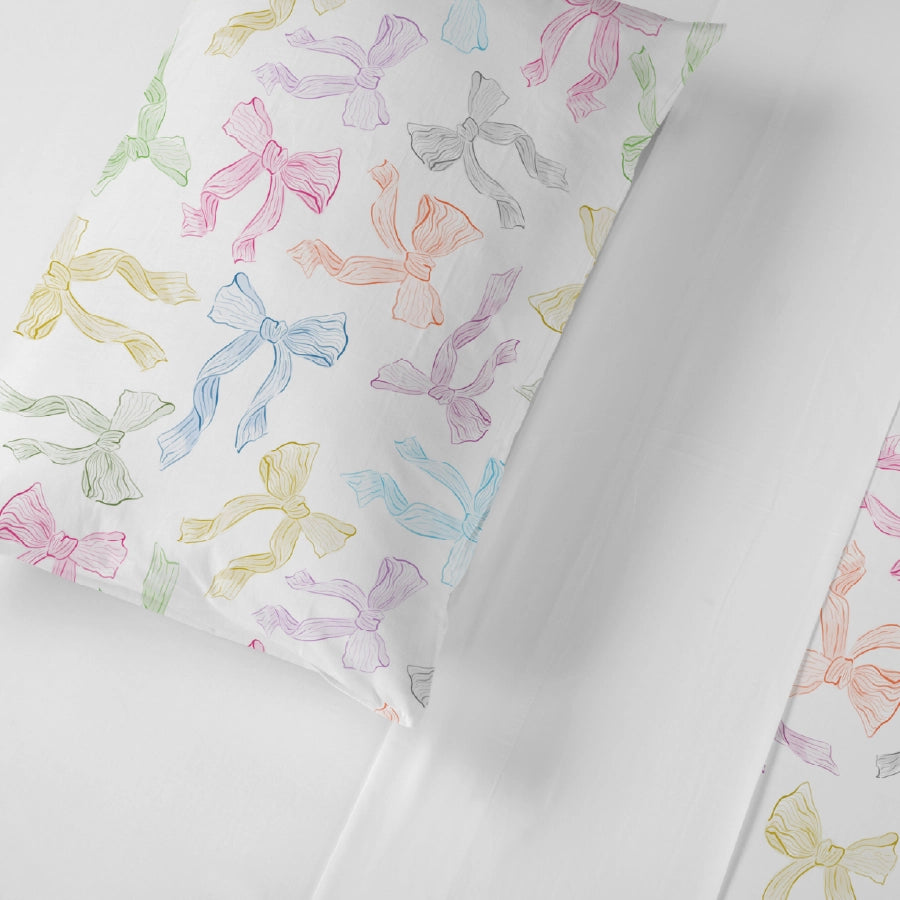 Pillow Cover - Bow - Bow White - 300TC