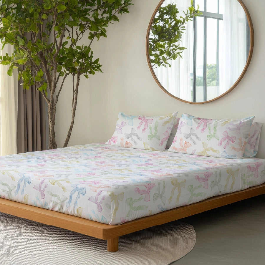 Quilt / AC Comforter - Bow - Bow White - Double - 300TC