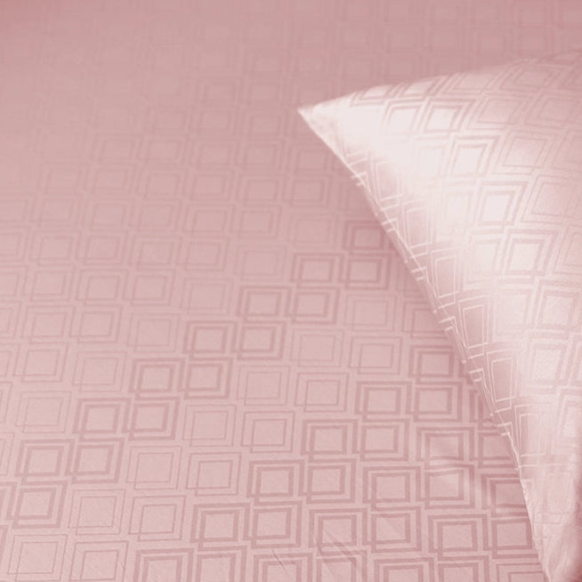 Bedsheet Set - Dazzling Diamond Jacquard - Cameo Rose - King