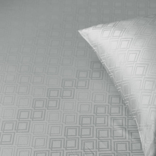 Bedsheet Set - Dazzling Diamond Jacquard - Light Grey - King