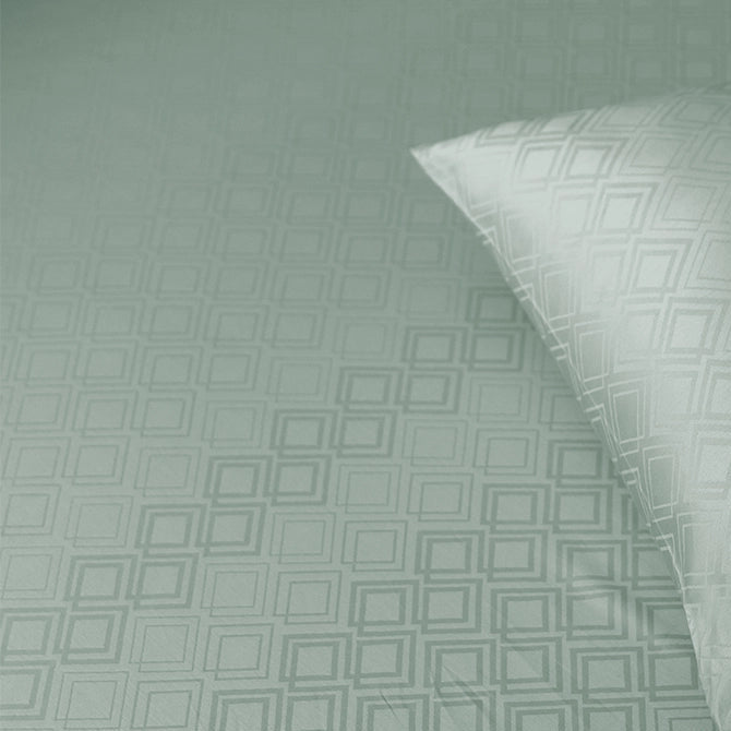 Bedsheet Set - Dazzling Diamond Jacquard - sage green- King