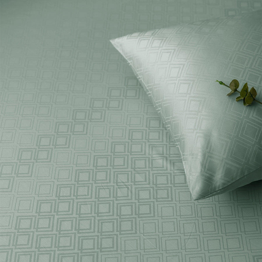 Bedsheet Set - Dazzling Diamond Jacquard - Grey - King