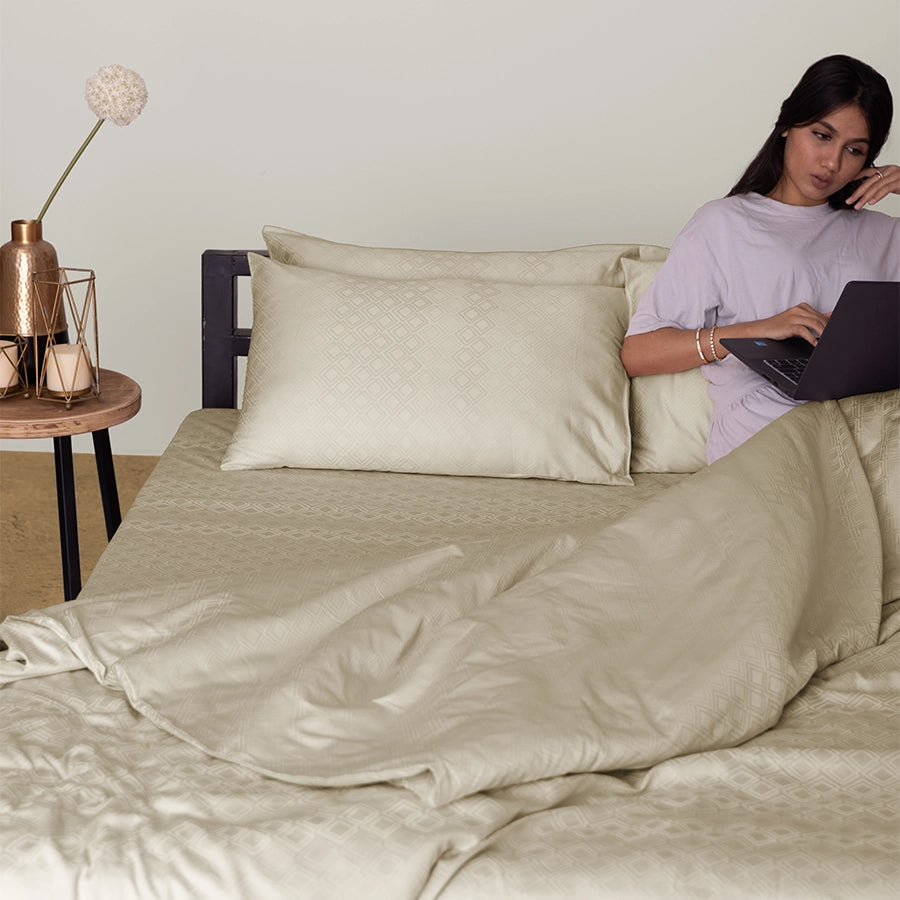 Duvet Cover - Dazzling Diamond - Dazzling Diamond Pale Blue, Dazzling Diamond Light Grey, Dazzling Diamond Beige,...
