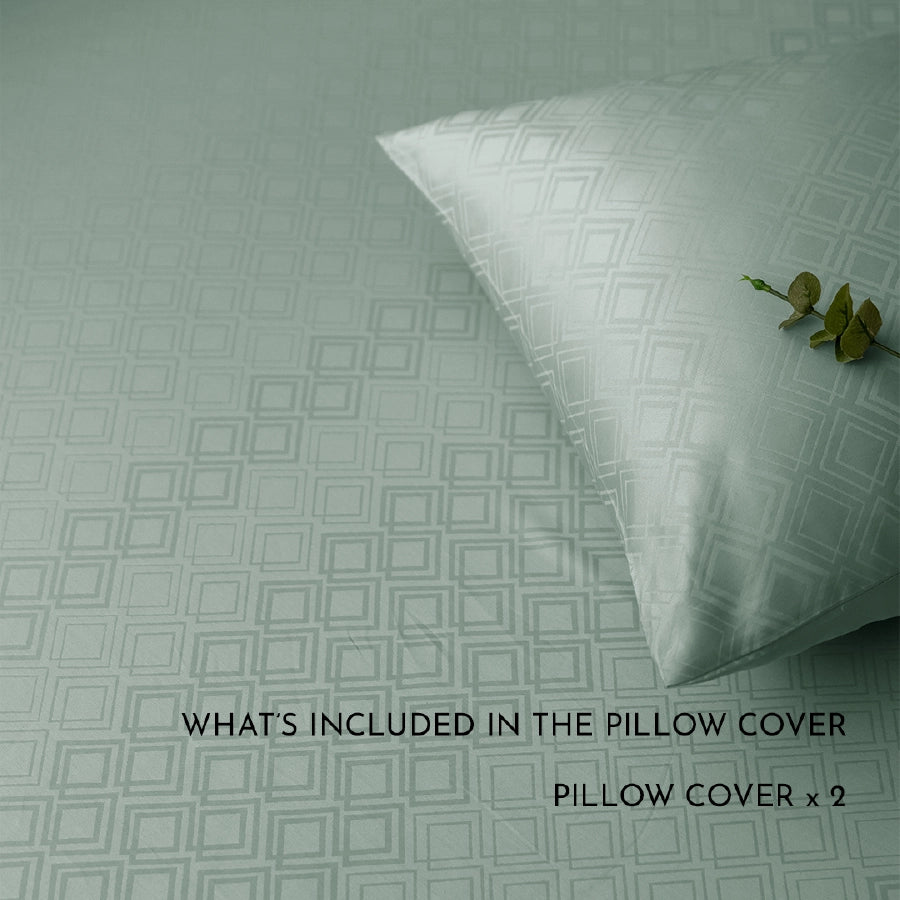 Pillow Cover - Dazzling Diamond Jacquard - Sage