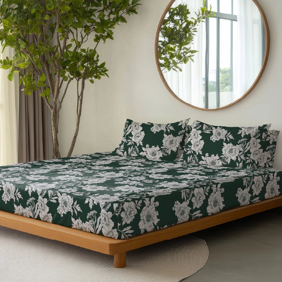 Bedsheet Set - Dreamy Flora - Single & King - 200TC