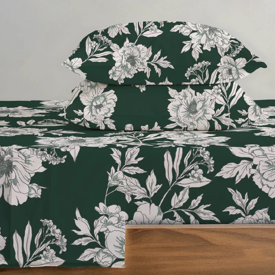 Bedsheet Set - Dreamy Flora - Single & King - 200TC - Size Single