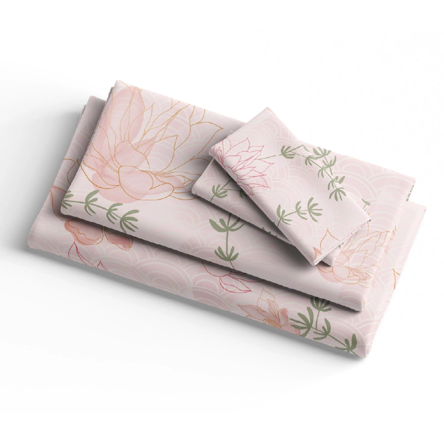 Bedsheet Set - Elegant Floral - Single & King - 200TC