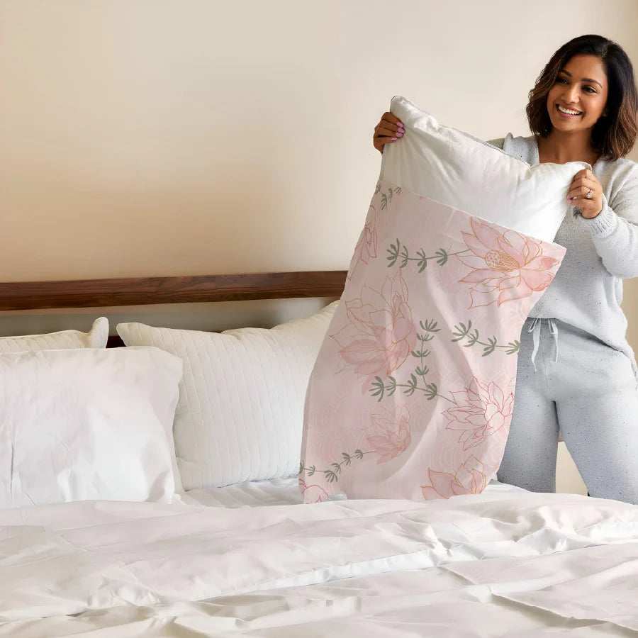 Bedsheet Set - Elegant Floral - Single & King - 200TC - Size Single