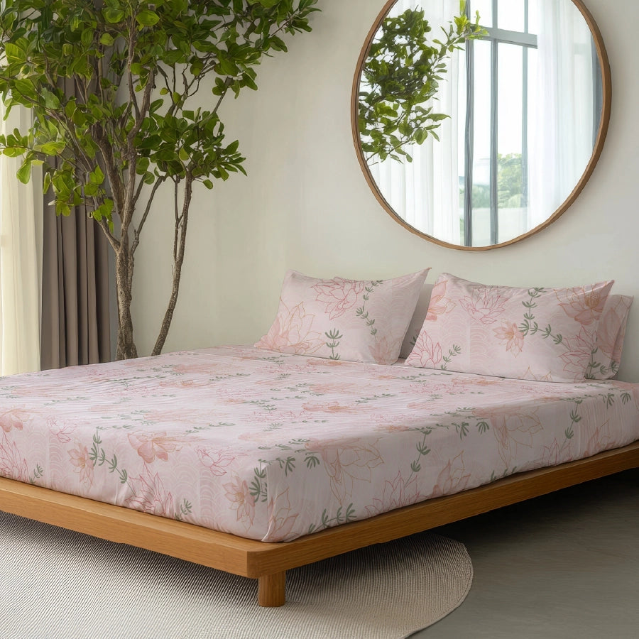Fitted Sheet Set - Elegant Floral - Queen & King - 200TC