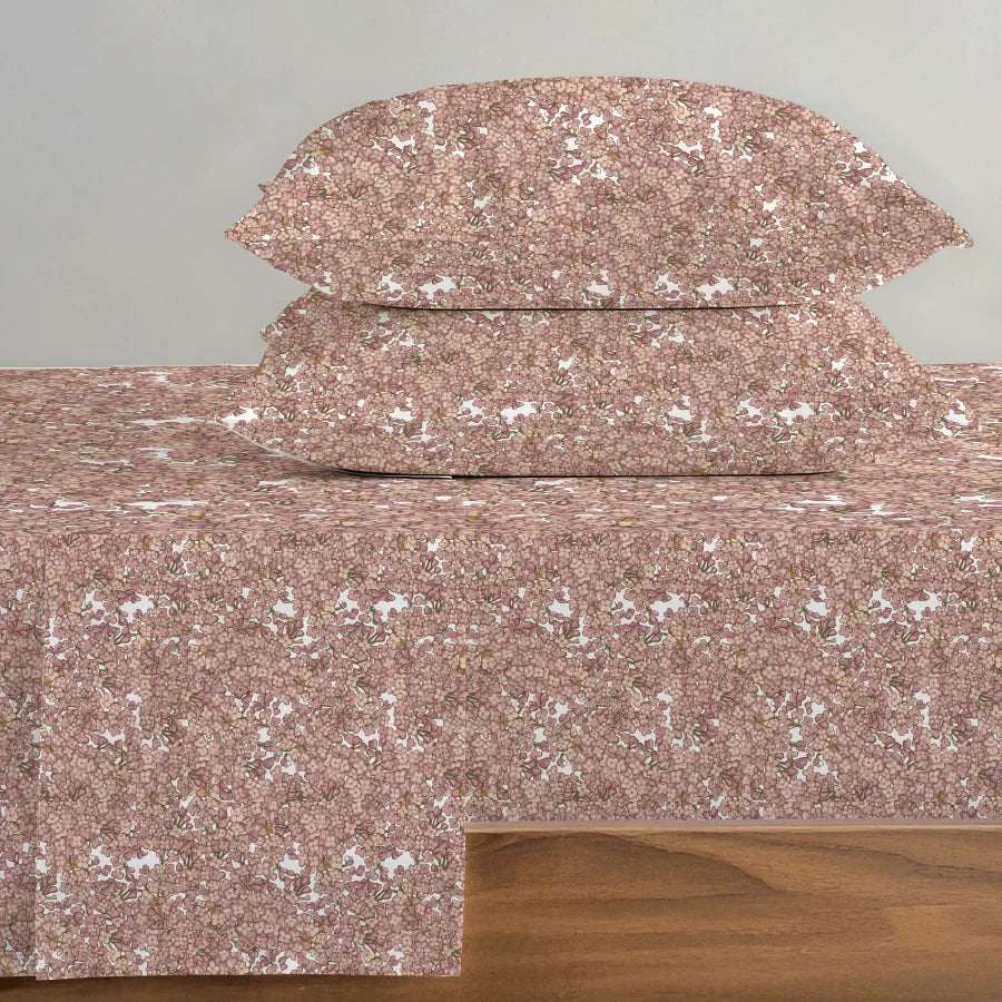 Bedsheet Set - Mini Flora - Single & King - 200TC - Size Single