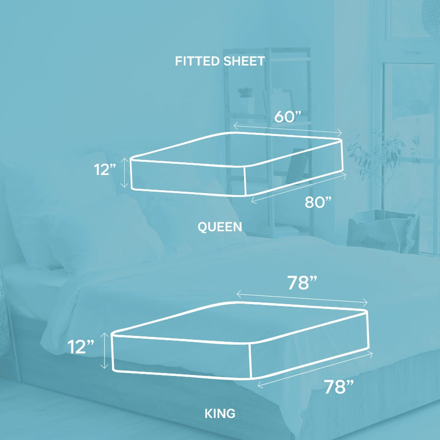 Fitted Sheet Set - Secret Groove - Beige, White - Queen & King - 200TC