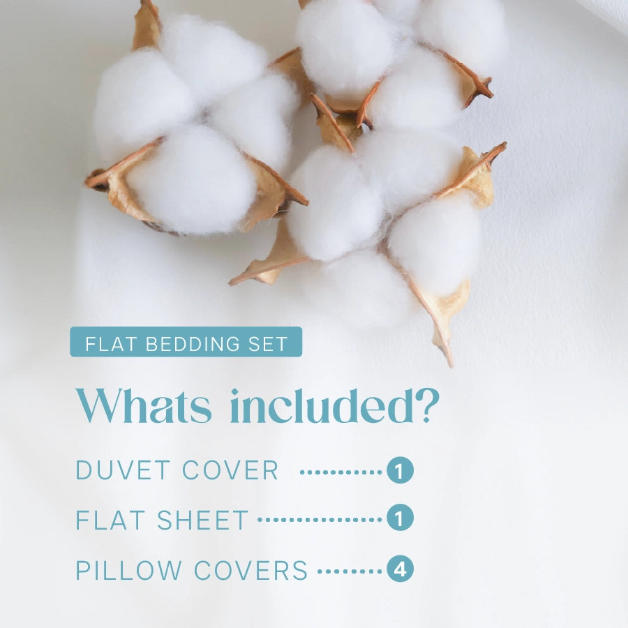 Bedding Bundle - Bedsheet Set with Duvet Cover - 500TC Swiss Dot - Merlot, Paloma Grey, White, Toasted Almond, Azure Blue...