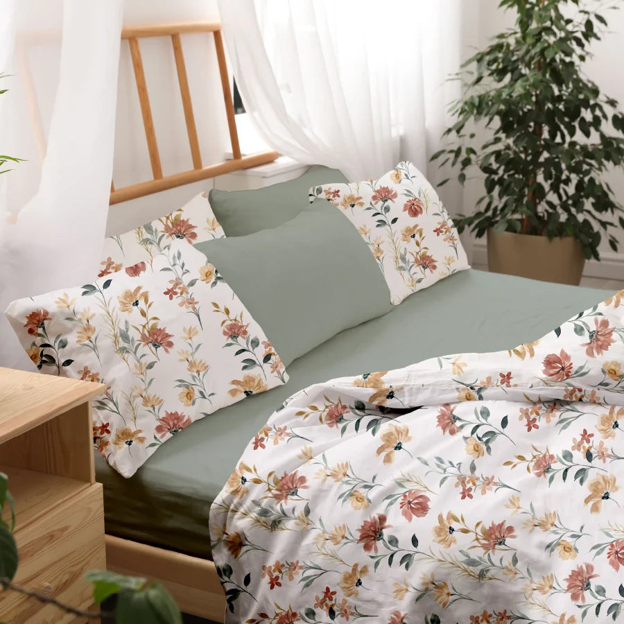 Bedsheet Set - Wild Bloom - Single & King - 300TC - Size Single