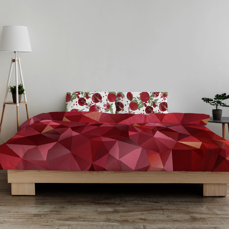 Duvet Cover - Garnet Bloom Red - Double - 200TC